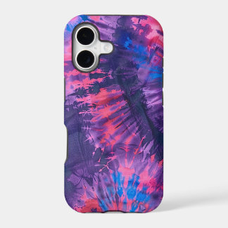 Grungy Textured Purple Pink Blue Tie Dye