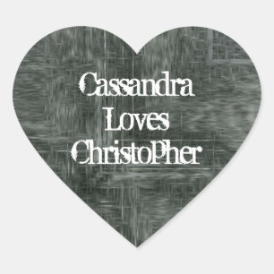 Grungy threadbare love heart sticker