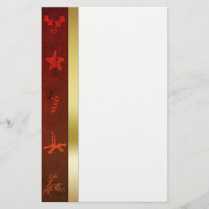 Grungy Vintage Gold Christmas Stationery