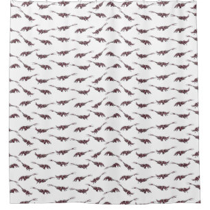 Grüntyers sillystration Tinsel krill pattern. Shower Curtain