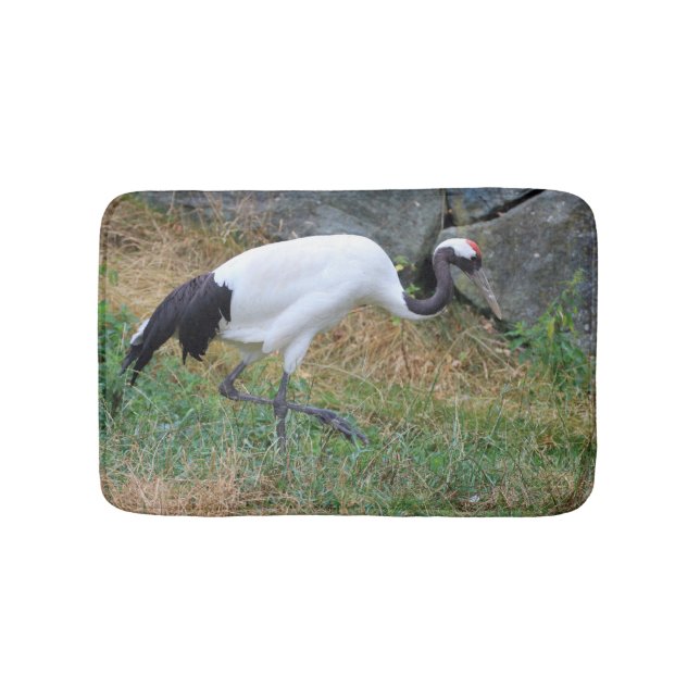 Grus japonensis bath mat (Front)