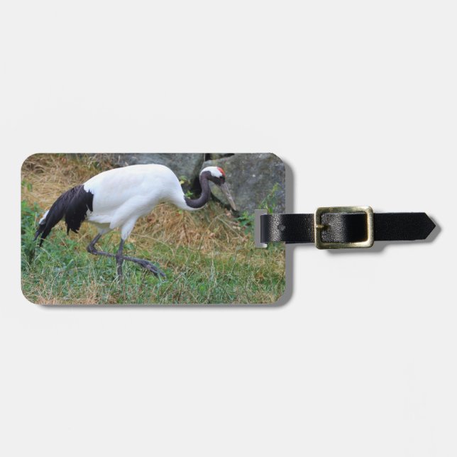Grus japonensis luggage tag (Front Horizontal)