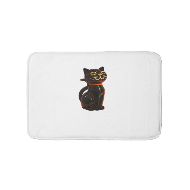 Grusel Cat Halloween Gift Classic T-Shirt Bath Mat (Front)