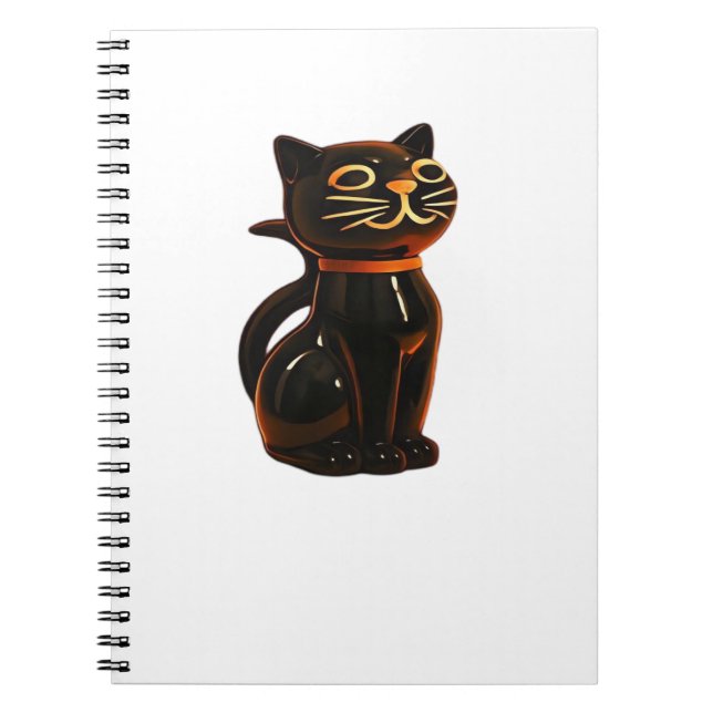 Grusel Cat Halloween Gift Classic T-Shirt Notebook (Front)