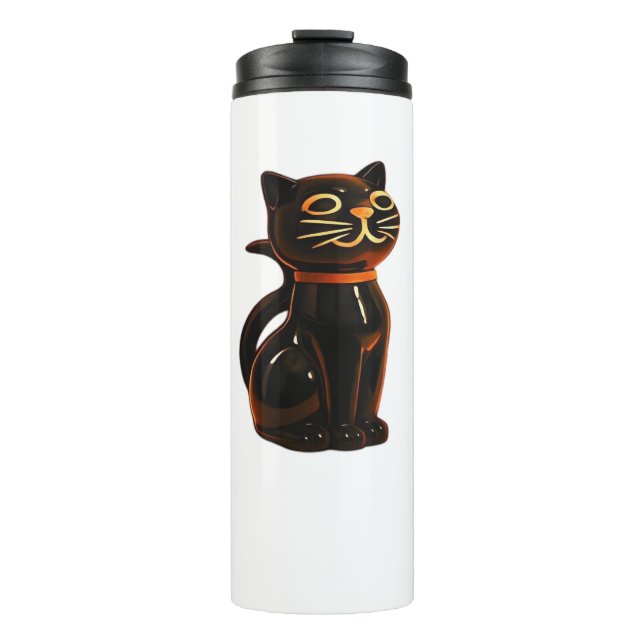 Grusel Cat Halloween Gift Classic T-Shirt Thermal Tumbler (Front)