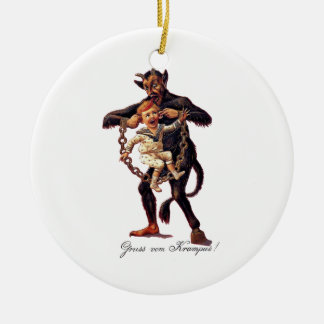 Gruss vom (Greetings From) Krampus Ceramic Tree Decoration