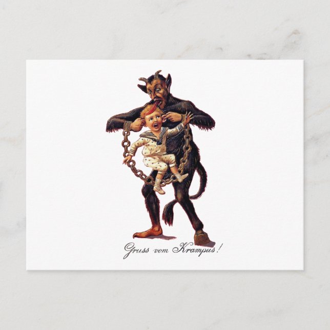 Gruss vom (Greetings From) Krampus Postcard (Front)
