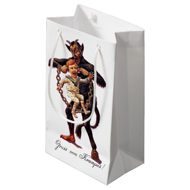 Gruss vom (Greetings From) Krampus Small Gift Bag (Front Angled)
