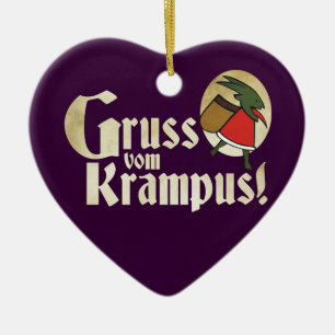 Gruss Vom Krampus Ceramic Tree Decoration