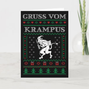 Gruss Vom Krampus Goth Ugly Christmas Sweater Kram Card