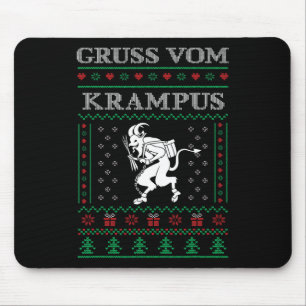 Gruss Vom Krampus Goth Ugly Christmas Sweater Kram Mouse Mat