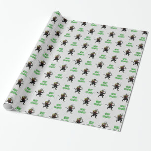 Gruss vom Krampus Merry Krampus Wrapping Paper 2