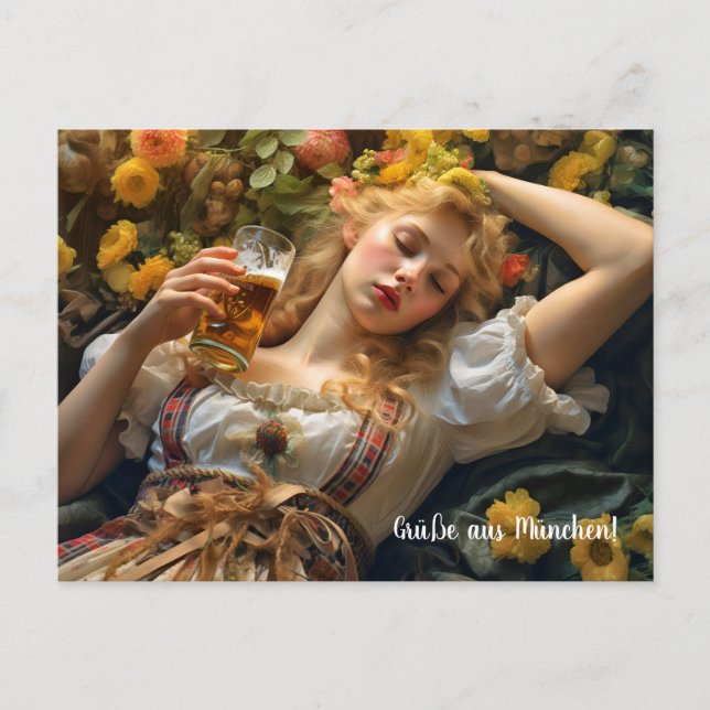 Grüße aus München! Bierzeltstimmung Postcard (Front)