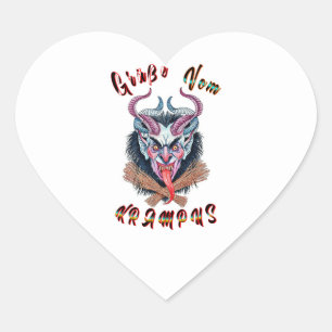 Grüße Vom Krampus Yule Devil December Krampusnacht Heart Sticker