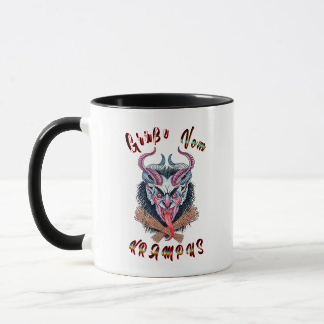 Grüße Vom Krampus Yule Devil December Krampusnacht Mug (Left)