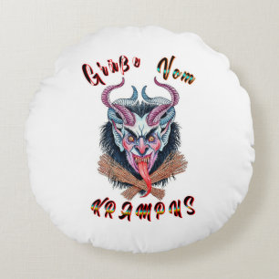 Grüße Vom Krampus Yule Devil December Krampusnacht Round Cushion