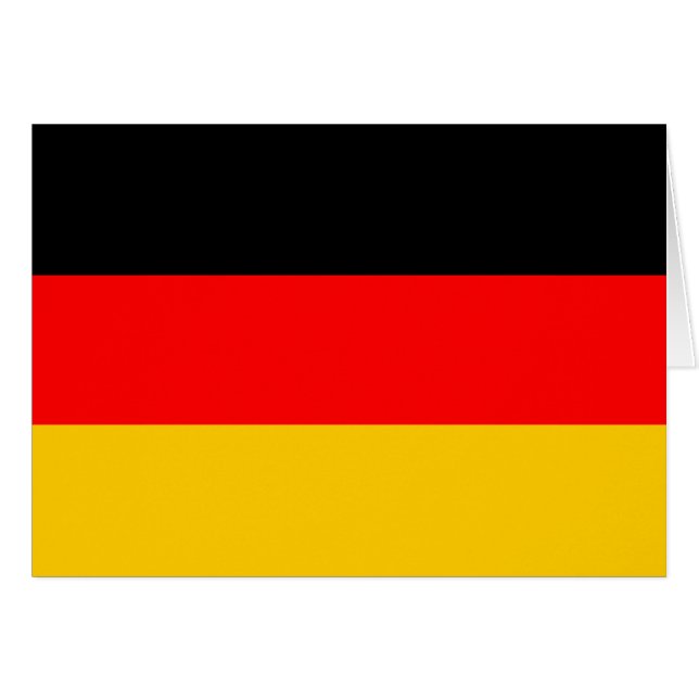 Grußkarte mit Deutschland Fahne (Front Horizontal)