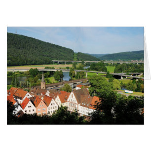 Grußkarte mit Gemünden a. Main