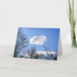 Grusskarte Schönwetterwolken, blanko Card