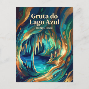 Gruta do Lago Azul Brazil Postcard