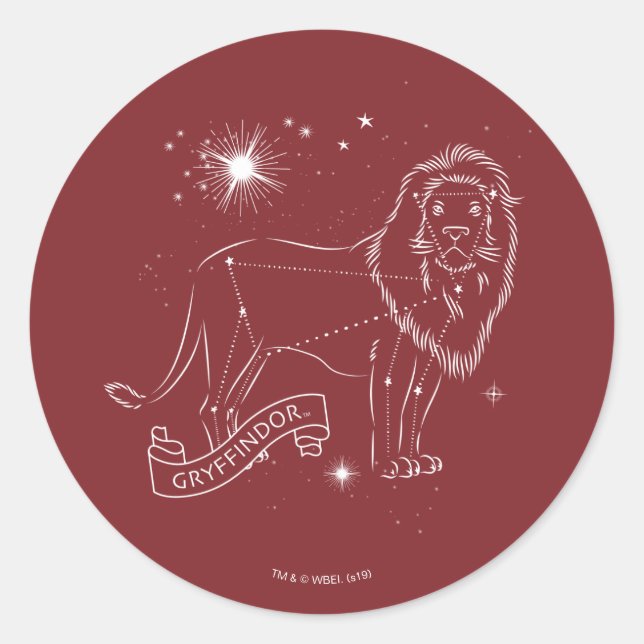 GRYFFINDOR™ Constellation Graphic Classic Round Sticker (Front)