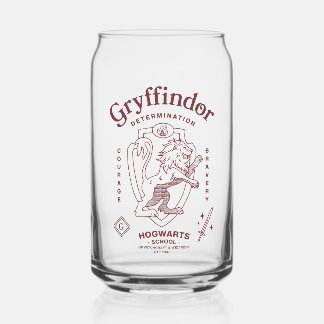 GRYFFINDOR™ Determination Courage Bravery Crest Can Glass