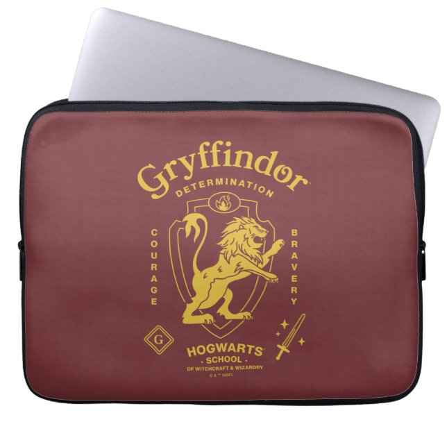 GRYFFINDOR™ Determination Courage Bravery Crest Laptop Sleeve (Front)