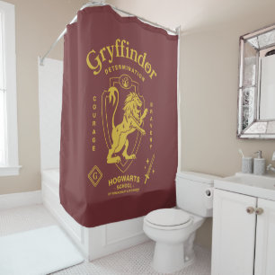 GRYFFINDOR™ Determination Courage Bravery Crest Shower Curtain