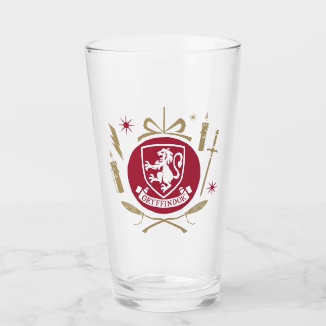 GRYFFINDOR™ Holiday Bauble Graphic Glass (Front)