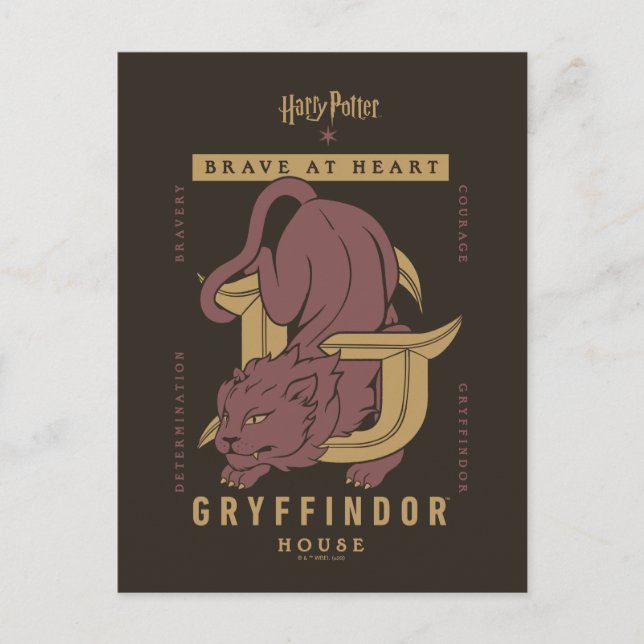 GRYFFINDOR™ House Brave at Heart Postcard (Front)