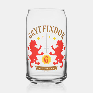 GRYFFINDOR™ House Double Lion Sword Graphic Can Glass