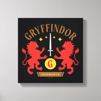 GRYFFINDOR™ House Double Lion Sword Graphic Canvas Print