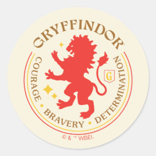 GRYFFINDOR™ Red Lion House Pride Badge Classic Round Sticker