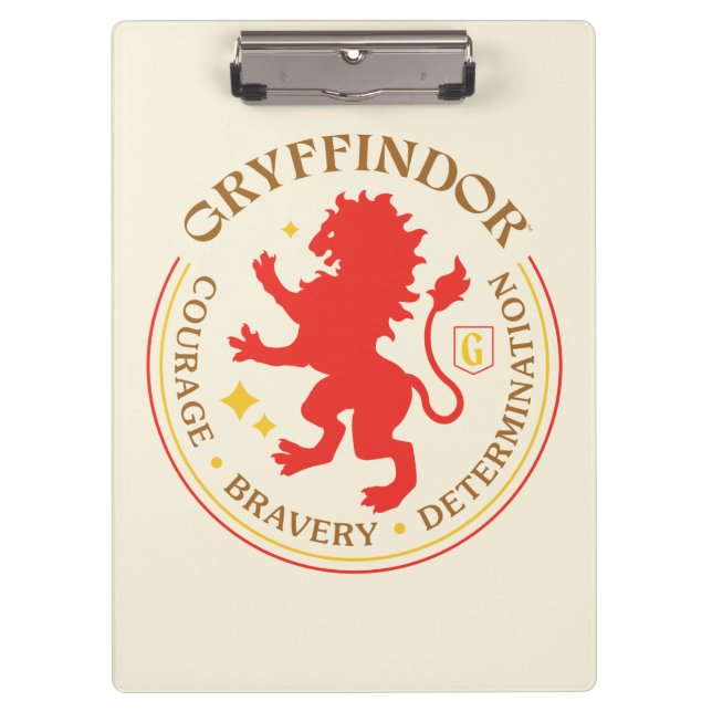 GRYFFINDOR™ Red Lion House Pride Badge Clipboard (Front)