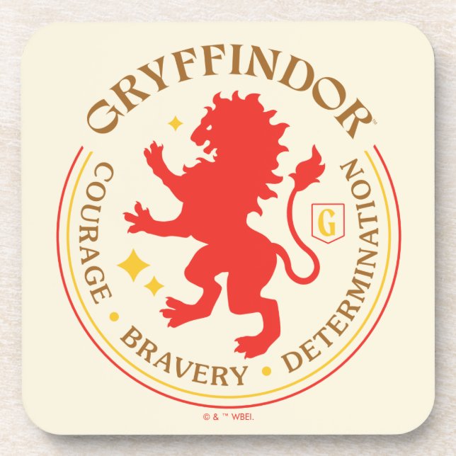 GRYFFINDOR™ Red Lion House Pride Badge Coaster (Front)