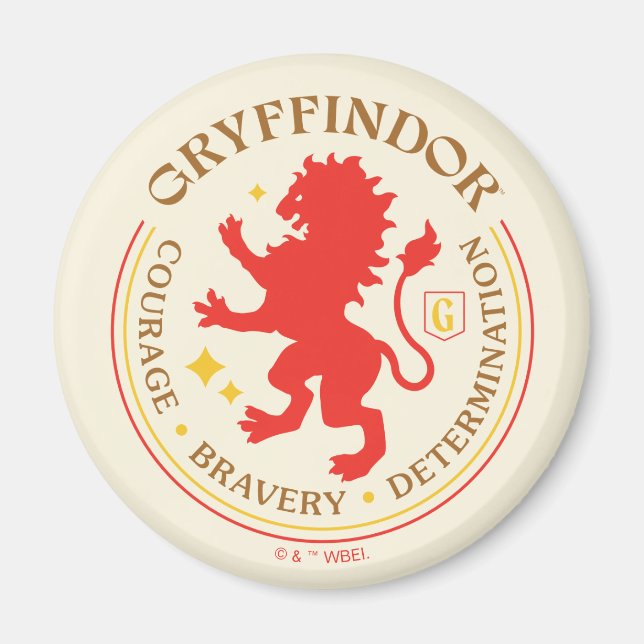 GRYFFINDOR™ Red Lion House Pride Badge Magnet (Front)
