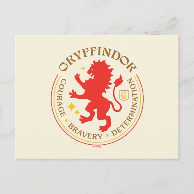 GRYFFINDOR™ Red Lion House Pride Badge Postcard (Front)