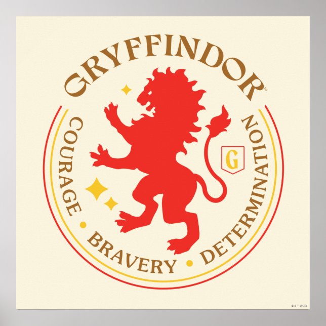 GRYFFINDOR™ Red Lion House Pride Badge Poster (Front)