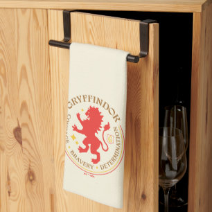GRYFFINDOR™ Red Lion House Pride Badge Tea Towel