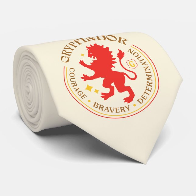 GRYFFINDOR™ Red Lion House Pride Badge Tie (Rolled)