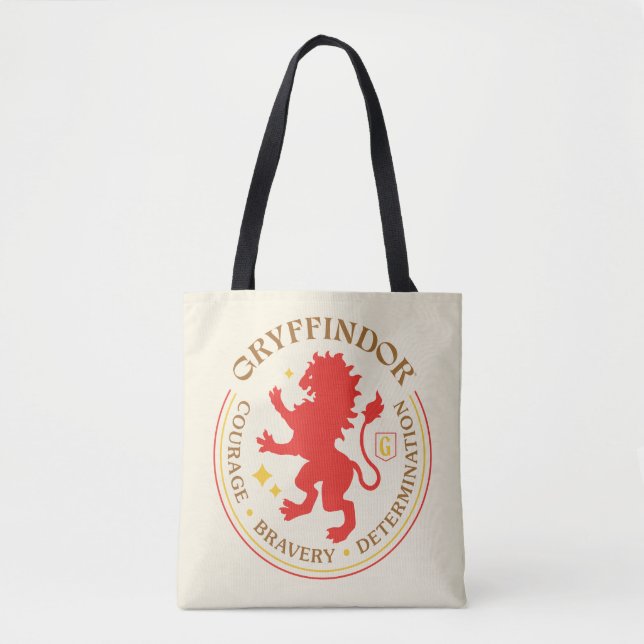 GRYFFINDOR™ Red Lion House Pride Badge Tote Bag (Front)