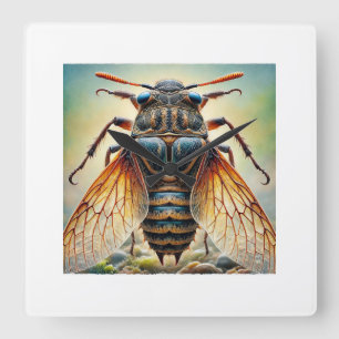 Grylloblatodea Insect Dorsal View 200724IREF221 - Square Wall Clock