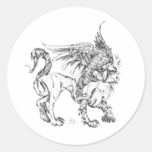 Gryphon Classic Round Sticker