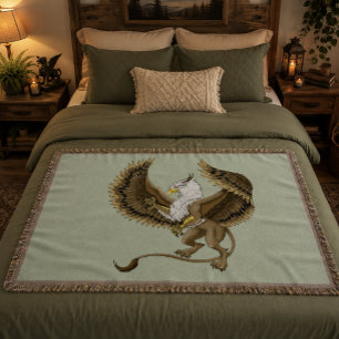 Gryphon Fantasy Griffin Mythology Throw Blanket