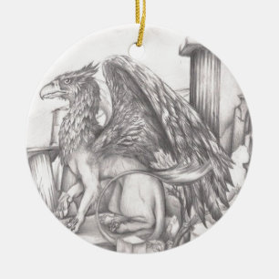 gryphon.jpg ceramic tree decoration