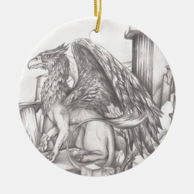 gryphon.jpg ceramic tree decoration (Front)