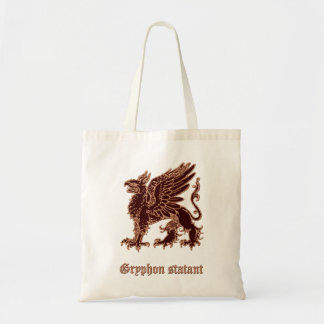 Gryphon mediaeval heraldry tote bag