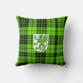GRYPHON-TARTAN GREEN CUSHION