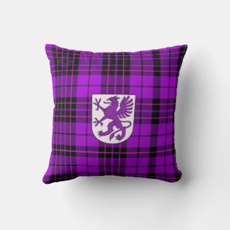 GRYPHON-TARTAN PURPLE CUSHION
