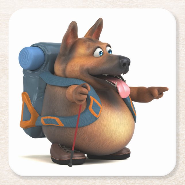 GS backpacker Square Paper Coaster (Front)